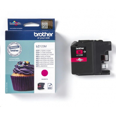 BROTHER INK LC-123M magenta cca 600 LC123M
