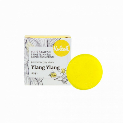 Kvitok Tuhý šampon s kondicionérem pro světlé vlasy Ylang Ylang - krásně pění 25 g