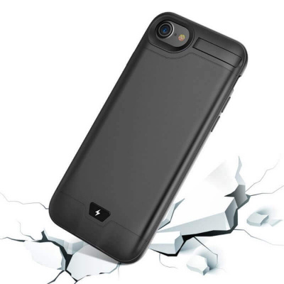 SES 3v1 Silikonové pouzdro smart battery case power bank 5000 pro Apple iPhone 11 - černé 13793