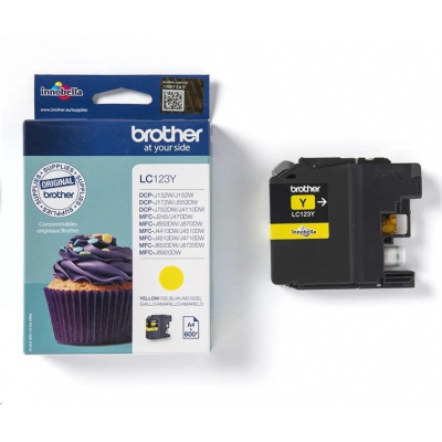 BROTHER INK LC-123Y yellow cca 600 LC123Y