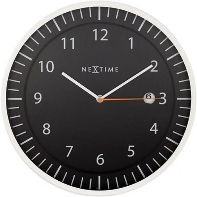 NEXTIME Designové nástěnné hodiny 3058zw Nextime Quick 35cm