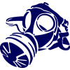 SAMOLEPKA Plynová maska levá (23 - tmavě modrá) NA AUTO, NÁLEPKA, FÓLIE, POLEP, TUNING, VÝROBA, TISK, ALZA