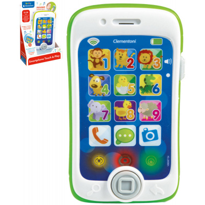 CLEMENTONI Baby Můj první smartphone dotykový telefon na baterie Světlo Zvuk 17223