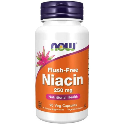 Now Foods Niacin 250 mg Flush Free 90 veg kapslí