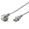 398187 - PremiumCord napájecí kabel 240V, délka 2m CEE7 pravoúhlý/IEC C13 šedý - kpsp2g
