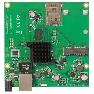 MikroTik RouterBOARD RBM11G, Dual Core 880MHz CPU, 256MB RAM, 1x Gbit LAN, 1x miniPCI-e, ROS L4; RBM11G