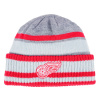 Pánská Zimní Čepice Detroit Red Wings adidas NHL Heathered Grey Beanie