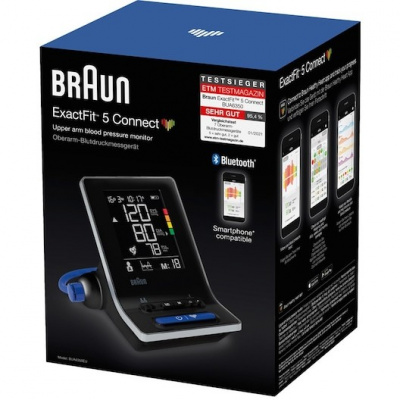 BRAUN Monitory krevního tlaku Horní část paže BUA6350 ExactFit 5 Baterie + úložný sáček + manžety + návod k použití 1 Stk.