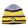 Pánská Zimní Čepice Pittsburgh Penguins adidas NHL Heathered Grey Beanie