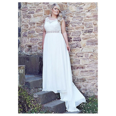 bílé antické svatební šaty na ramínka Debbie L-XL