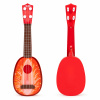 EcoToys Ukulele kytara pro děti čtyřstrunná jahoda
