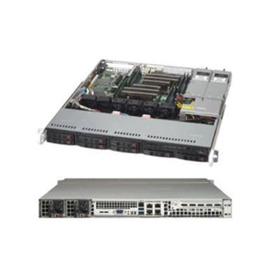 SUPERMICRO 1U chassis 8x 2,5" HS SAS3/SATA (2x NVMe), 2x600W (80PLUS Gold) CSE-113MFAC2-R606CB