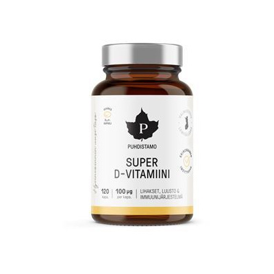Super Vitamin D 4000iu 120 kapslí Puhdistamo