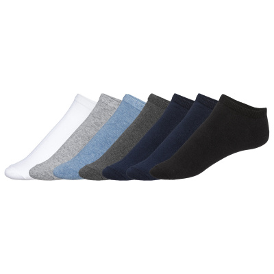 LIVERGY Pánské nízké ponožky, 7 párů (43/46, bílá/šedá/modrá/černá)