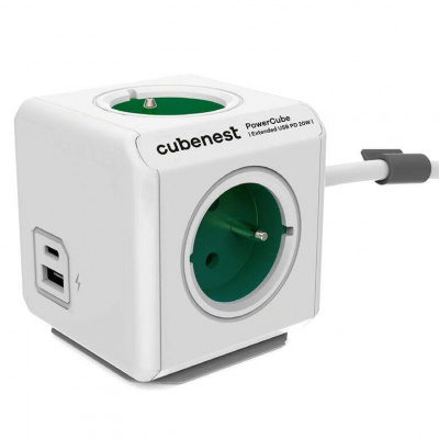 Cubenest PowerCube Extended USB A+C PD 20 W Green 6974699970996