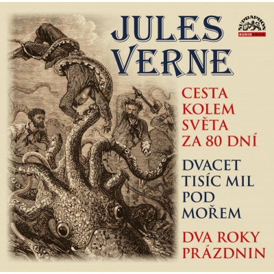 CD Cesta kolem světa za 80 dní, Dvacet tisíc mil pod mořem a Dva roky prázdnin - Jules Verne