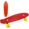 Skateboard dětský pennyboard červený 43cm plastové osy zelená kola - 58825