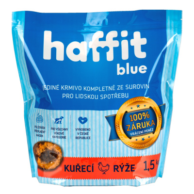 Haffit BLUE polštářky s masem kuřecí rýže 1,5 kg