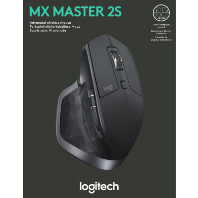 Logitech MX Master 2S Wireless Mouse myš Pro praváky RF bezdrátové + Modrátooth Laser 4000 DPI