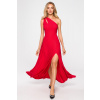 Dlouhé plesové šaty s průstřihem MOE M718 červené EU velikost: XL