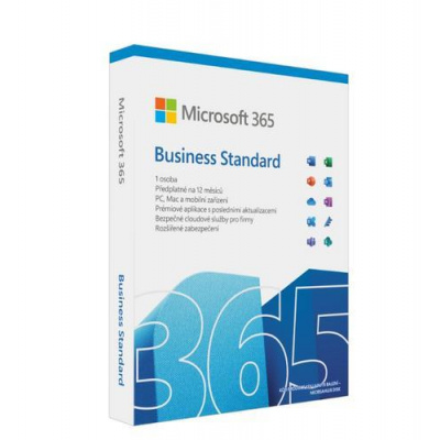Microsoft 365 Business Standard CZ (1rok) předplatné na 1 rok (Office 365 pro podnikate, česká krabicová verze) bez média KLQ-00643