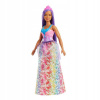 Mattel Barbie Kouzelná princezna fialové vlasy a růžová korunka HGR13