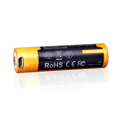 Dobíjecí USB baterie 18650, 2600 mAh (Li-Ion) - Fenix