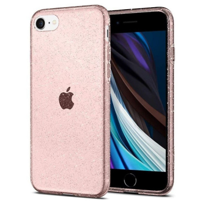 Pouzdro Spigen Liquid Crystal Glitter, rose -iPhone SE/8/7