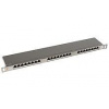 Solarix SX24HD-5E-STP-SL Solarix 19" Patch panel Solarix 24xRJ45 CAT5E UTP s vyvaz.lištou černý 0,5U