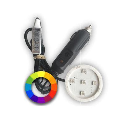 Podsvícená podložka pro vůně POPPY LED Autozapalovač- barevná 12/24V