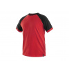 Tričko CXS OLIVER, krátký rukáv, červeno-černé, vel. XL