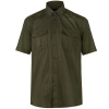 Pierre Cardin Military Short Sleeve Shirt Mens Khaki S