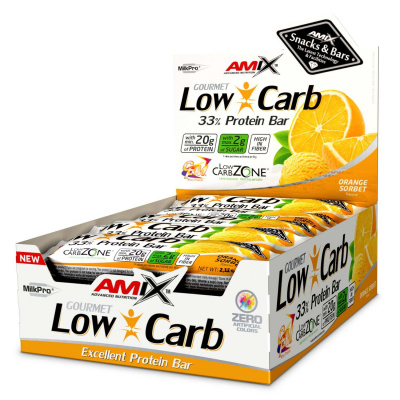 Amix Low-Carb 33% Protein Bar Pomeranč, 15x60g
