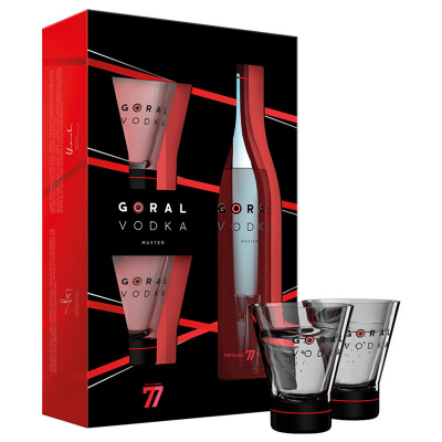 Goral Vodka MASTER Goral Vodka MASTER v GB + 2 skla 40% 0,7l