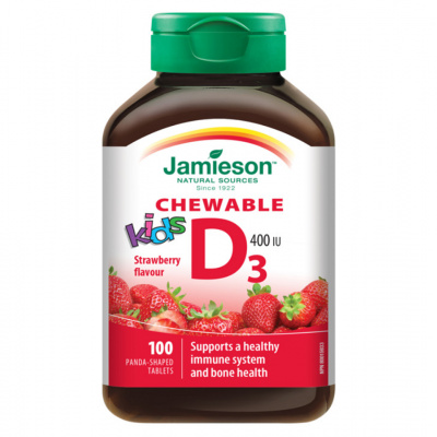 JAMIESON Vitamín D3 Kids jahoda cucací 100 tablet