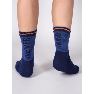 Yoclub Man's Men's Sports Socks SKA-0099F-A400 Navy Blue modrá 39-42 Yoclub