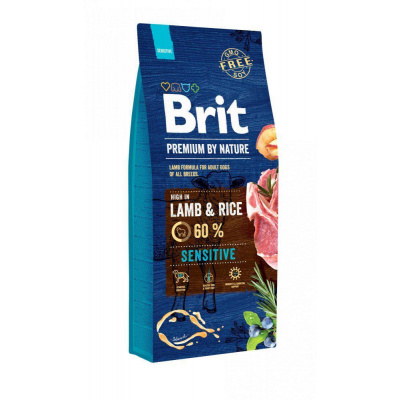 BRIT dog Premium By Nature SENSITIVE LAMB & RICE - 15kg