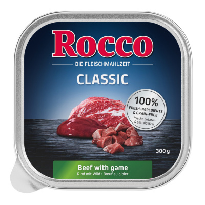 Výhodné balení Rocco Classic mističky 27 x 300 g - hovězí se zvěřinou