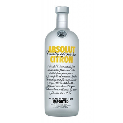 Absolut Citron 40 % 1 l (holá láhev)