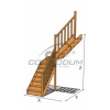 Dřevěné schody - VALBY se středovým lomením