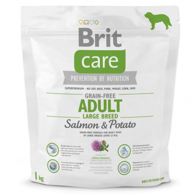 Brit Care Grain-free Adult Large Breed Salmon & Potato 1kg min.trv 1.2.2024