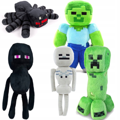 MINECRAFT PLYŠOVÉ MASKOTY ENDERMAN CREEPER PAVOUK