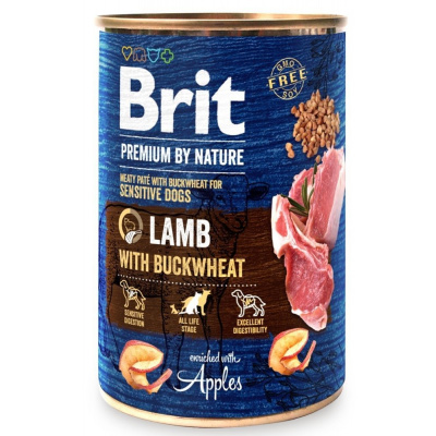 Brit Premium by Nature Lamb With BUCKWHEAT 12x400g SLEVA 2%