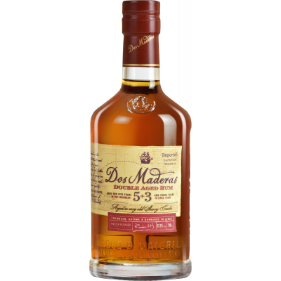 Dos Maderas Rum 5 + 3 8y 0,7l 37,5% (holá láhev) Williams & Humbert 37,5% 8 let Tmavě jantarová 1029