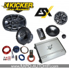 SET Zesilovač ESX SE460 + Reproduktory Kicker KS650.2 a KS6930 + Kabely