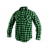 Košile pracovní CXS TOM flanelová kostkovaná dlouhý rukáv zelená