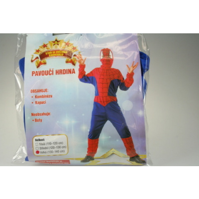 Pavoučí hrdina vel. 130–140 cm, Spiderman kostým