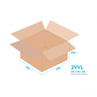 Výsledky na dotaz: kartonová krabice 3vvl 350x300x300mm