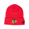 Pánská Zimní Čepice Chicago Blackhawks adidas NHL Basic Cuff Knit RED