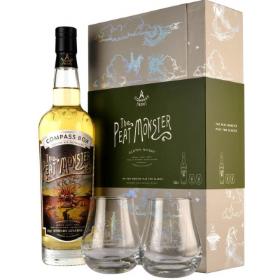 Whisky Compass Box The Peat Monster 46% 0,7 l (dárkové balení 2 skleničky)